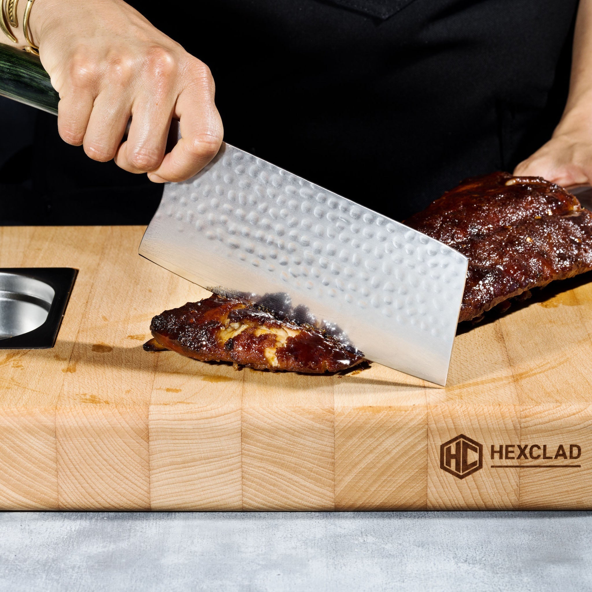 Damascus Steel Cleaver, 7"