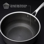 Hybrid Saucepan With Lid, 3-Qt